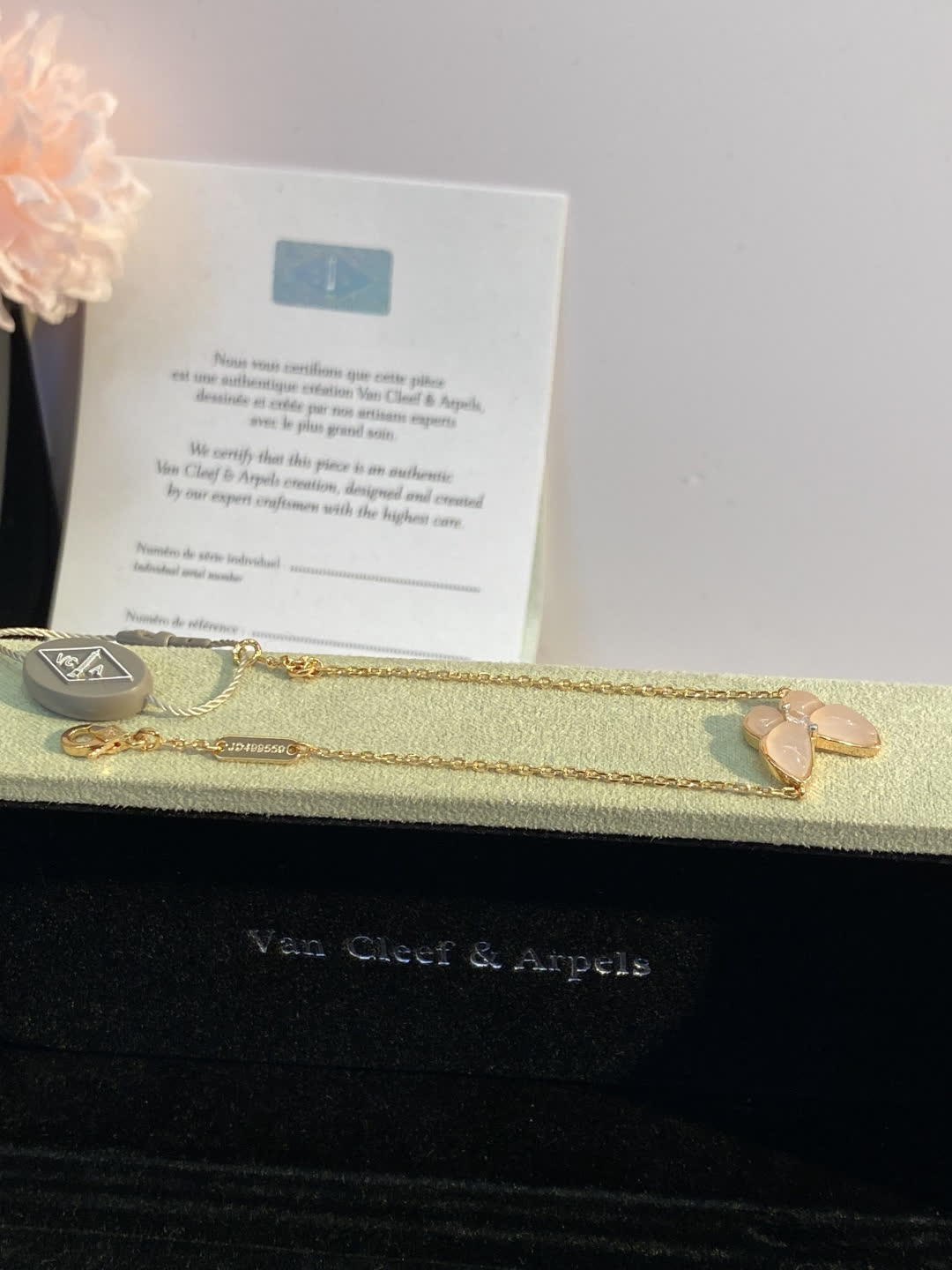 Van Cleef & Arpels Alhambra Butterfly Earrings and Necklace Set